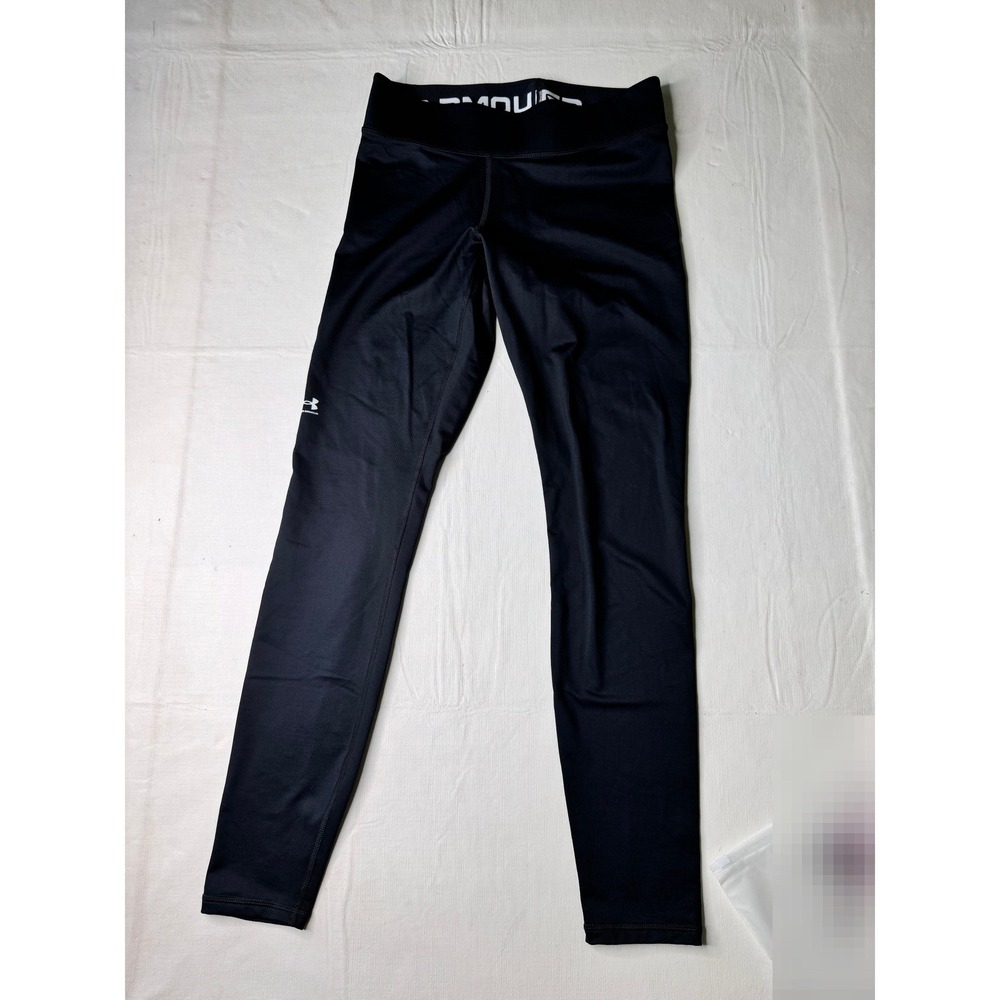 Under Armour Womens HeatGear Compression Leggings Black Athletic Yoga Pants